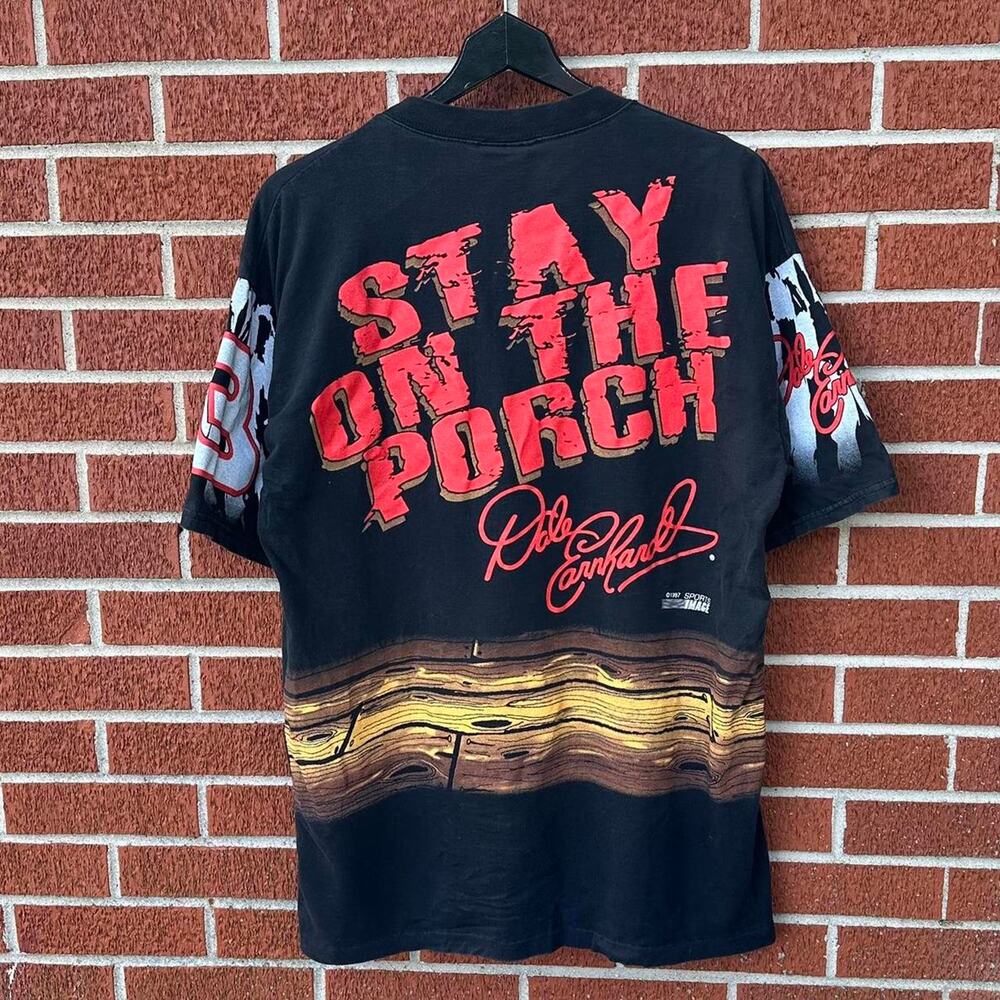 The big dawgs back vintage 1997 sports image dale earnhardt nascar aop shirt - Picture 4 of 8